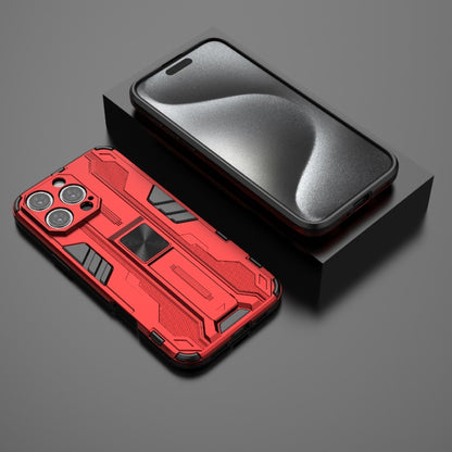 For iPhone 16 Pro Max Supersonic PC + TPU Holder Phone Case(Red) - iPhone 16 Pro Max Cases by PMC Jewellery | Online Shopping South Africa | PMC Jewellery | Buy Now Pay Later Mobicred