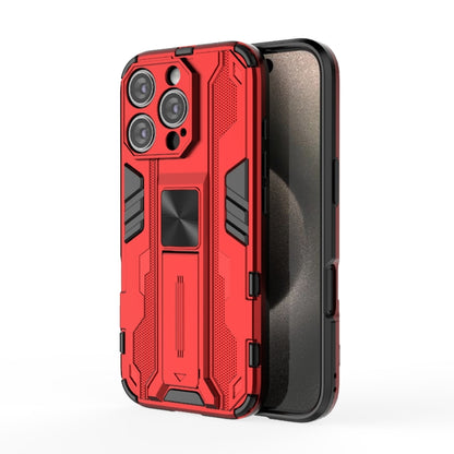 For iPhone 16 Pro Supersonic PC + TPU Holder Phone Case(Red) - iPhone 16 Pro Cases by PMC Jewellery | Online Shopping South Africa | PMC Jewellery | Buy Now Pay Later Mobicred