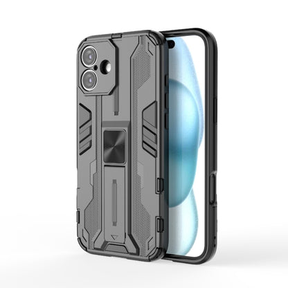 For iPhone 16 Plus Supersonic PC + TPU Holder Phone Case(Black) - iPhone 16 Plus Cases by PMC Jewellery | Online Shopping South Africa | PMC Jewellery | Buy Now Pay Later Mobicred