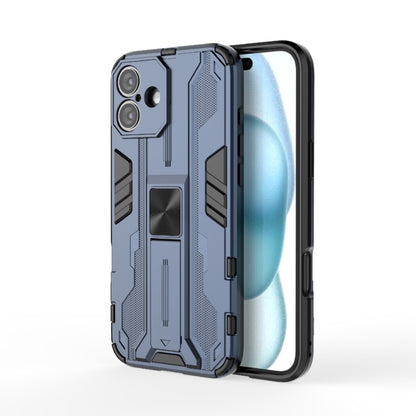 For iPhone 16 Plus Supersonic PC + TPU Holder Phone Case(Blue) - iPhone 16 Plus Cases by PMC Jewellery | Online Shopping South Africa | PMC Jewellery | Buy Now Pay Later Mobicred