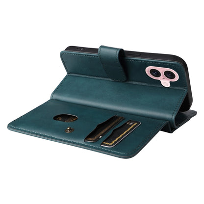 For iPhone 16 Multi-Function Wallet 10 Card Slots Leather Phone Case(Dark Green) - iPhone 16 Cases by PMC Jewellery | Online Shopping South Africa | PMC Jewellery | Buy Now Pay Later Mobicred