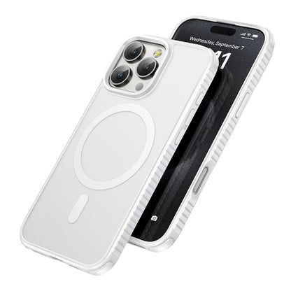 For iPhone 16 Pro Max hoco Cool Shield MagSafe Shockproof Phone Case(White) - iPhone 16 Pro Max Cases by hoco | Online Shopping South Africa | PMC Jewellery | Buy Now Pay Later Mobicred