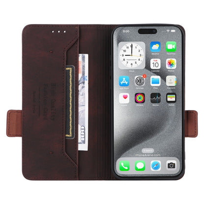 For iPhone 16 Pro Max Magnetic Clasp Leather Phone Case(Brown) - iPhone 16 Pro Max Cases by PMC Jewellery | Online Shopping South Africa | PMC Jewellery | Buy Now Pay Later Mobicred