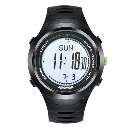 SPOVAN Leader 2 Multifunctional Outdoor Sports Compass Watch(Black Gloss) - LED Digital Watches by SPOVAN | Online Shopping South Africa | PMC Jewellery | Buy Now Pay Later Mobicred