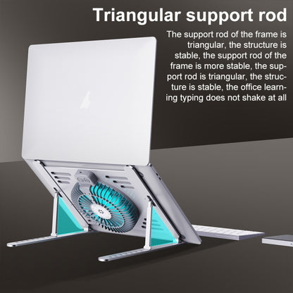 R- JUST HZ44 Aluminum Alloy Laptop Cooling Stand(Silver) - MacBook Holder by R-JUST | Online Shopping South Africa | PMC Jewellery | Buy Now Pay Later Mobicred