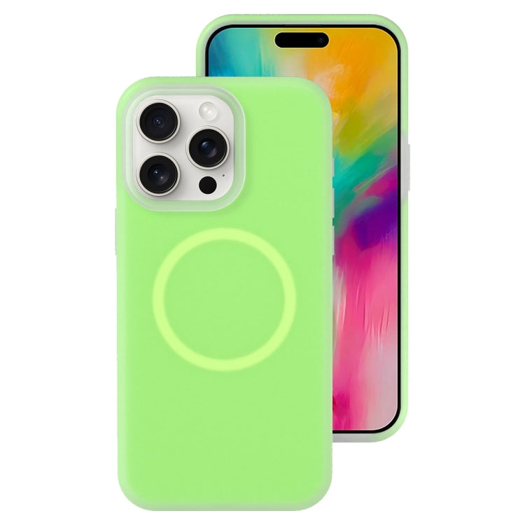 For iPhone 16 Pro Jelly Liquid Silicone MagSafe Magnetic Phone Case(Green) - iPhone 16 Pro Cases by PMC Jewellery | Online Shopping South Africa | PMC Jewellery | Buy Now Pay Later Mobicred