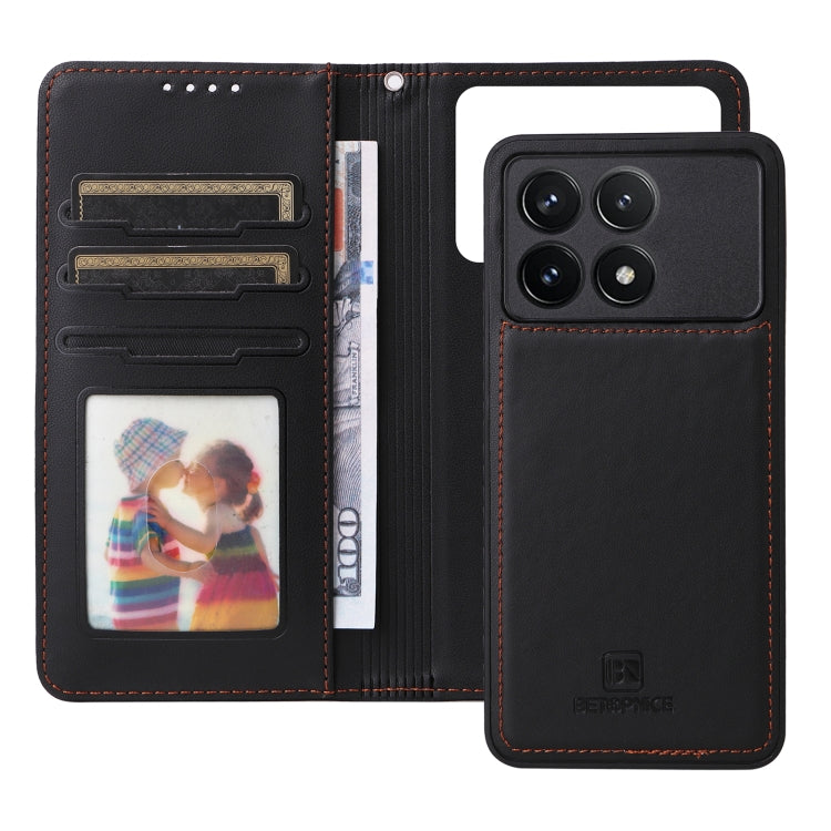For Redmi K70 / K70 Pro BETOPNICE BN-005 2 in 1 Detachable Imitate Genuine Leather Phone Case(Black) - Xiaomi Cases by BETOPNICE | Online Shopping South Africa | PMC Jewellery | Buy Now Pay Later Mobicred