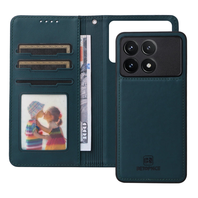 For Redmi K70 / K70 Pro BETOPNICE BN-005 2 in 1 Detachable Imitate Genuine Leather Phone Case(Blue) - free shipping - PMC Jewellery - Order now!