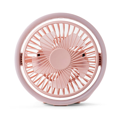 N601 180 Degree Rotating Type-C Desktop Fan with LED Ambience Light(Pink) - Electric Fans by PMC Jewellery | Online Shopping South Africa | PMC Jewellery | Buy Now Pay Later Mobicred