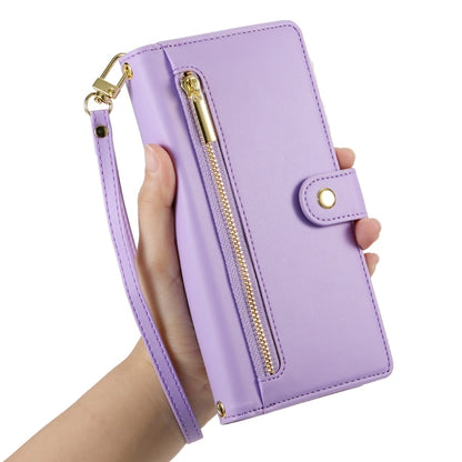 For Redmi K70 Ultra Nine Card-slot Zipper Wallet Bag Leather Phone Case(Purple) - Xiaomi Cases by PMC Jewellery | Online Shopping South Africa | PMC Jewellery | Buy Now Pay Later Mobicred