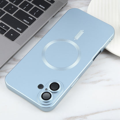 For iPhone 16 Liquid TPU Silicone Solid Color MagSafe Phone Case(Blue) - iPhone 16 Cases by PMC Jewellery | Online Shopping South Africa | PMC Jewellery | Buy Now Pay Later Mobicred