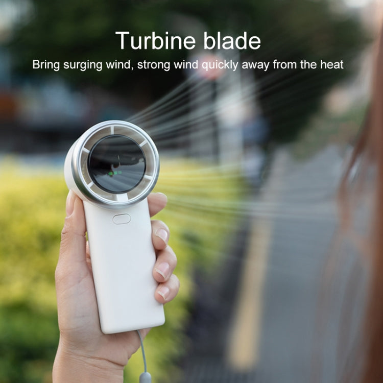 N603 HD Digital Display Handheld Turbine Fan(White) - Electric Fans by PMC TechLife | Online Shopping South Africa | PMC TechLife | Buy Now Pay Later Mobicred
