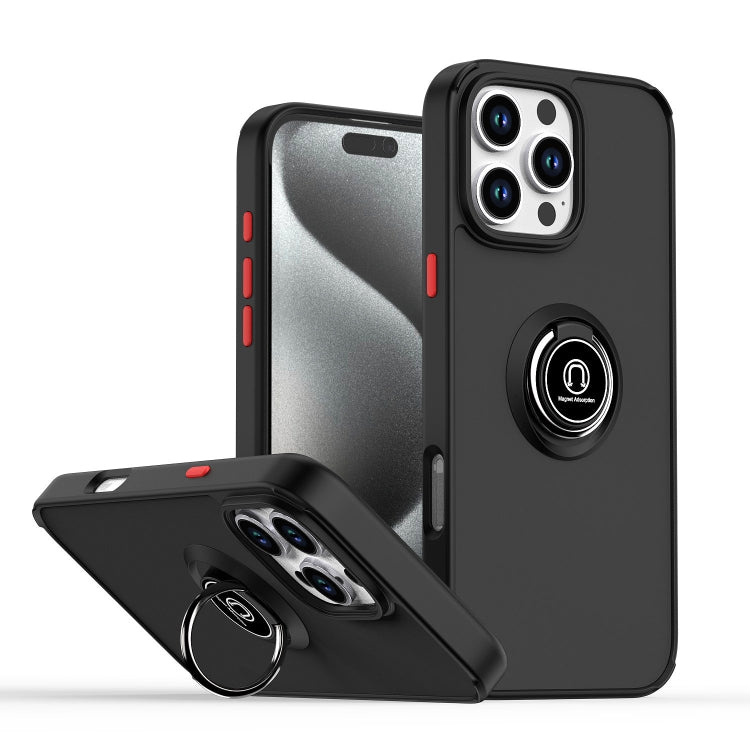 For iPhone 16 Pro Max Q Shadow 1 Series TPU + PC Phone Case with Ring(Black+Red) - iPhone 16 Pro Max Cases by PMC Jewellery | Online Shopping South Africa | PMC Jewellery | Buy Now Pay Later Mobicred