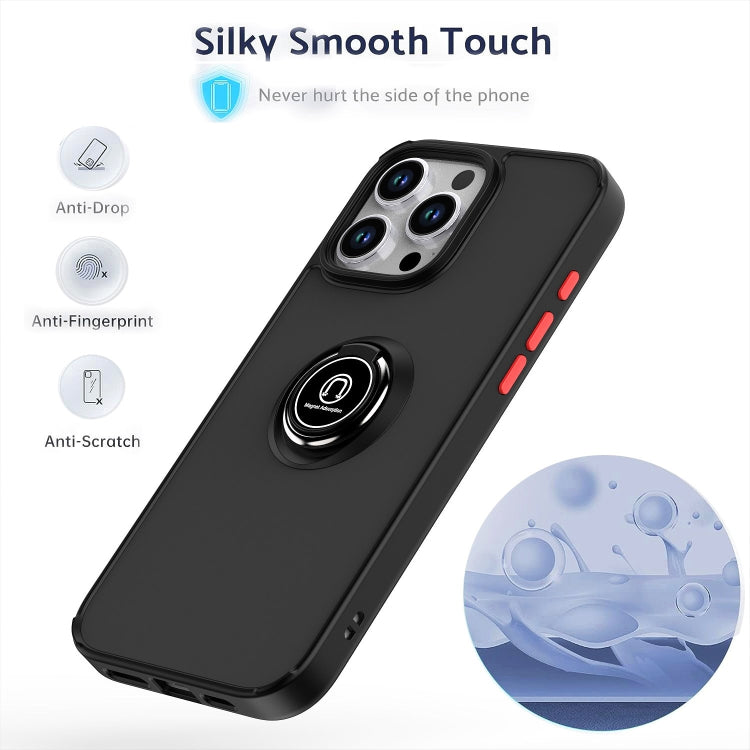 For iPhone 16 Pro Max Q Shadow 1 Series TPU + PC Phone Case with Ring(Black+Red) - iPhone 16 Pro Max Cases by PMC Jewellery | Online Shopping South Africa | PMC Jewellery | Buy Now Pay Later Mobicred