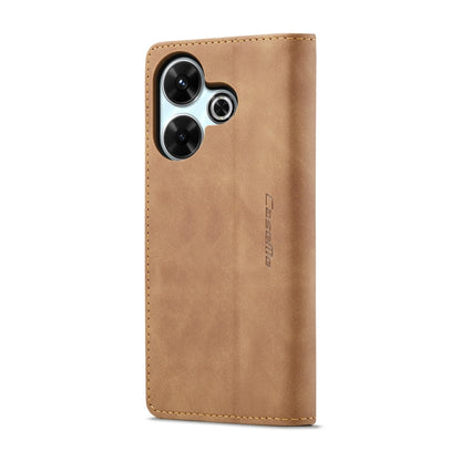 For Redmi 13 CaseMe 013 Multifunctional Horizontal Flip Leather Phone Case(Brown) - Redmi 13 Cases by CaseMe | Online Shopping South Africa | PMC Jewellery | Buy Now Pay Later Mobicred