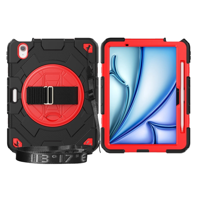 For iPad Air 11 2024 Spider Hand Grip Turntable Stand Tablet Case(Black Red) - iPad Air 11 2024 Cases by PMC Jewellery | Online Shopping South Africa | PMC Jewellery | Buy Now Pay Later Mobicred