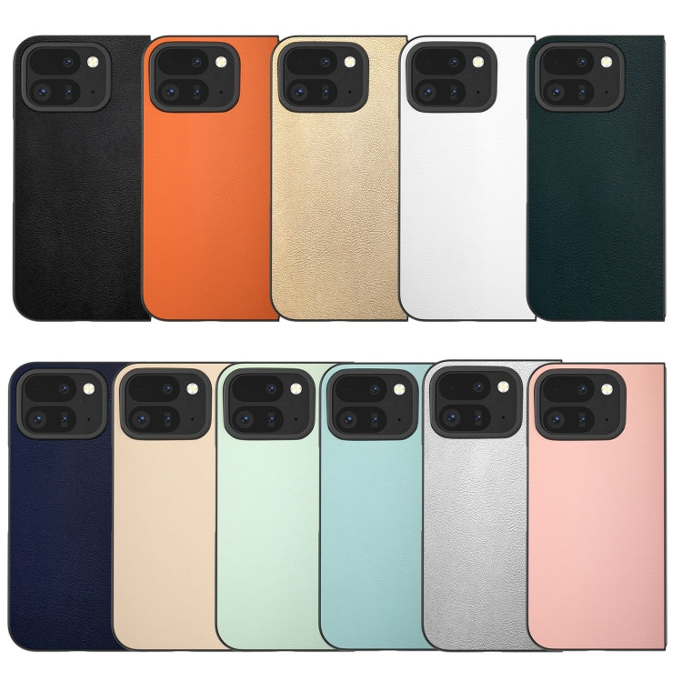 For Google Pixel 9 Pro Fold PU Leather Black Frame Full Coverage Phone Case(Light Blue) - Google Cases by PMC TechLife | Online Shopping South Africa | PMC TechLife | Buy Now Pay Later Mobicred