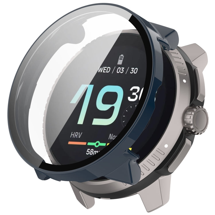 For Suunto Race S PC + Tempered Glass Film Integrated Watch Protective Case(Dark Blue) - Watch Case by PMC TechLife | Online Shopping South Africa | PMC TechLife | Buy Now Pay Later Mobicred