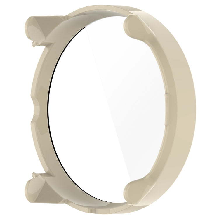 For Suunto Race S PC + Tempered Glass Film Integrated Watch Protective Case(Ivory White) - Watch Case by PMC TechLife | Online Shopping South Africa | PMC TechLife | Buy Now Pay Later Mobicred