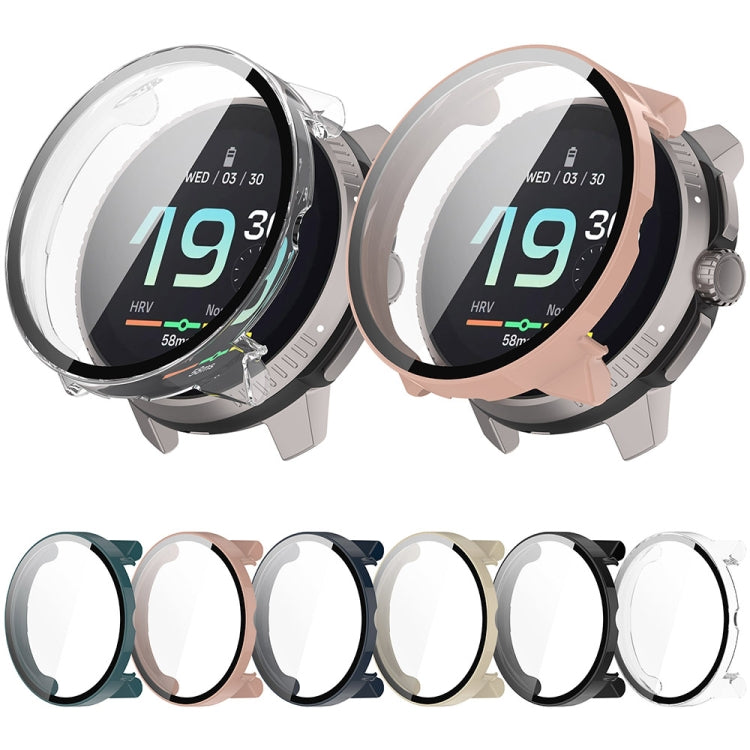 For Suunto Race S PC + Tempered Glass Film Integrated Watch Protective Case(Pink) - Watch Case by PMC TechLife | Online Shopping South Africa | PMC TechLife | Buy Now Pay Later Mobicred