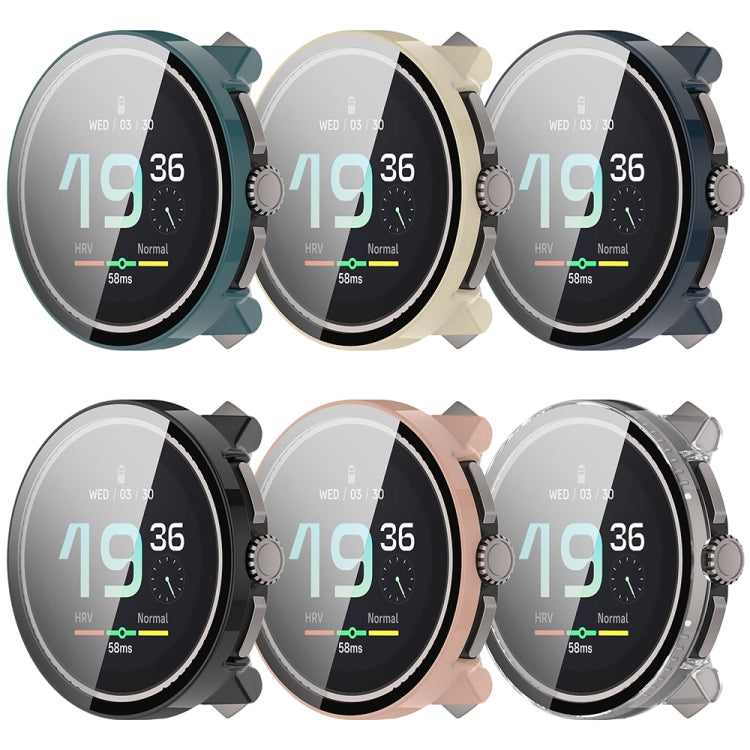 For Suunto Race S PC + Tempered Glass Film Integrated Watch Protective Case(Pink) - Watch Case by PMC TechLife | Online Shopping South Africa | PMC TechLife | Buy Now Pay Later Mobicred