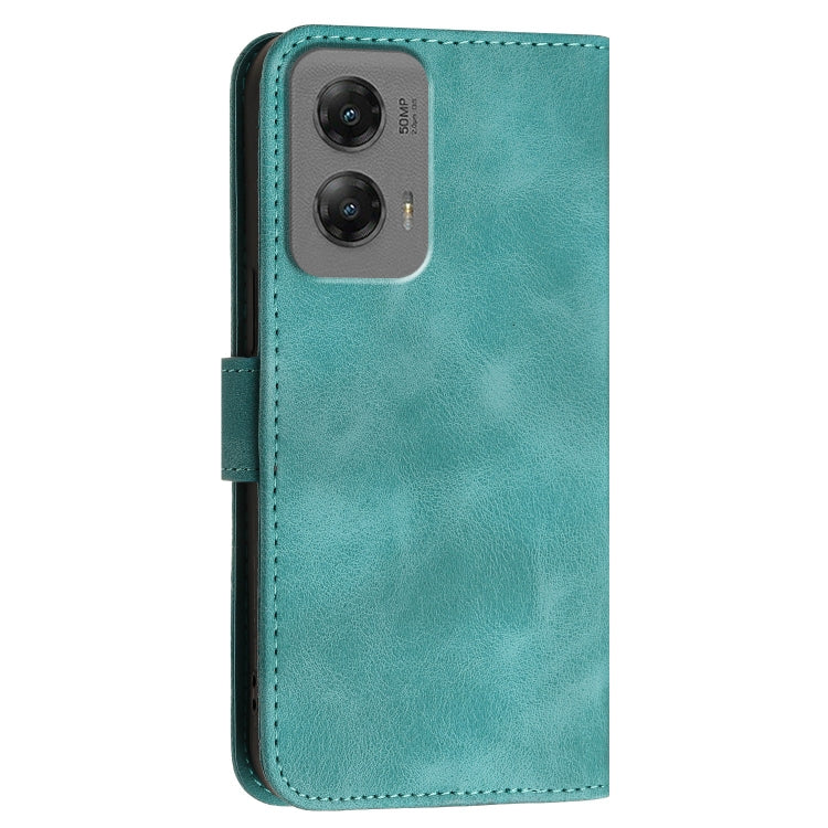 For Motorola Moto G Stylus 5G 2024 YX0080 Grid Butterfly Embossed Pattern Flip Leather Phone Case with Lanyard(Light Blue) - Motorola Cases by PMC Jewellery | Online Shopping South Africa | PMC Jewellery | Buy Now Pay Later Mobicred