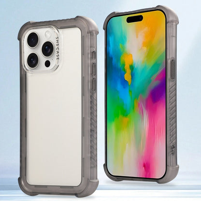 For iPhone 16 Pro Transparent Matte TPU Hybrid PC 3-in-1 Phone Case(Grey) - iPhone 16 Pro Cases by PMC Jewellery | Online Shopping South Africa | PMC Jewellery | Buy Now Pay Later Mobicred