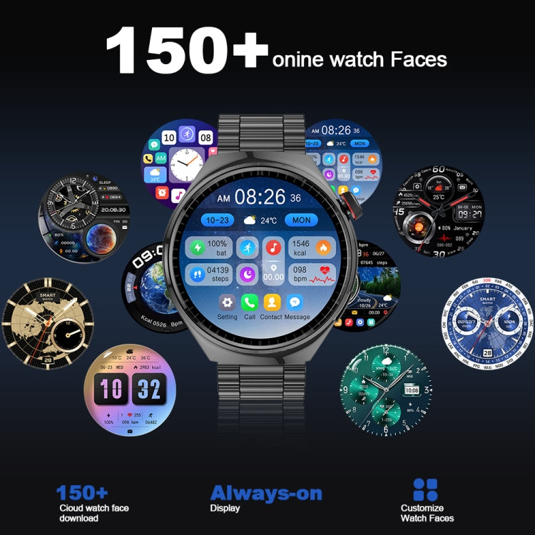 LF38 1.6 inch IPS Screen Steel Strap Smart Watch Supports Blood Oxygen Monitoring(Silver) - free shipping - PMC TechLife - Order now!