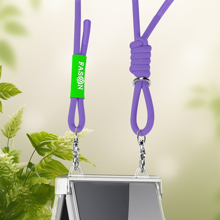For Samsung Galaxy Z Flip4 GKK Airbag Hinge Full Coverage Phone Case with Crossbody Rope(Purple) - free shipping - PMC Jewellery - Order now!