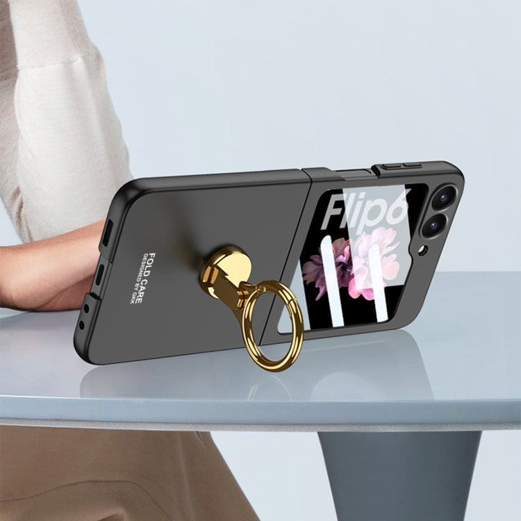 For Samsung Galaxy Z Flip6 / Flip7 FE GKK Integrated Ultra-thin Triaxial Ring Holder PC Phone Case(Pink) - free shipping - PMC Jewellery - Order now!