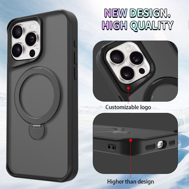 For iPhone 16 Invisible Fulcrum Holder MagSafe Phone Case(Coffee) - iPhone 16 Cases by PMC Jewellery | Online Shopping South Africa | PMC Jewellery | Buy Now Pay Later Mobicred