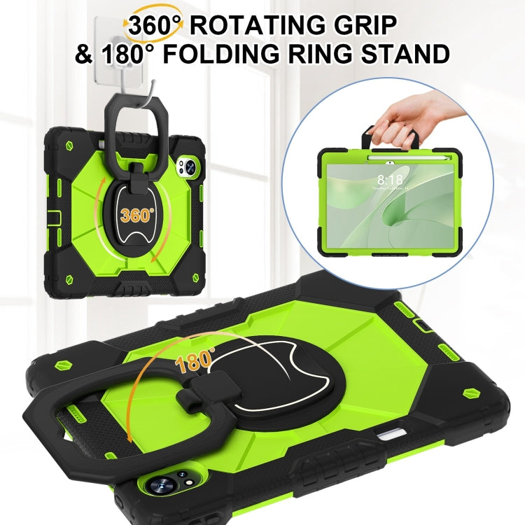 For Huawei MatePad Air 12 2024 Contrast Color Robot Silicone Hybrid PC Tablet Case(Black Yellow Green) - Huawei by PMC Jewellery | Online Shopping South Africa | PMC Jewellery | Buy Now Pay Later Mobicred