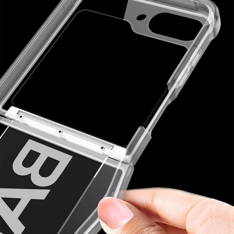 For Samsung Galaxy Z Flip6 / Flip7 FE GKK Clear Airbag Wristband Holder Phone Case(Transparent Silver) - free shipping - PMC Jewellery - Order now!