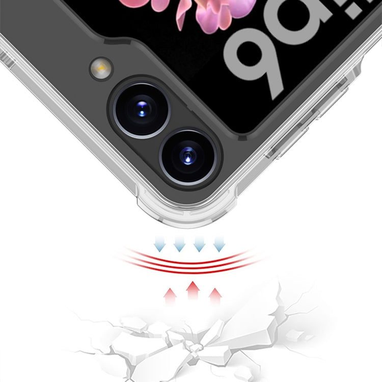 For Samsung Galaxy Z Flip6 / Flip7 FE GKK Clear Airbag Wristband Holder Phone Case(Transparent Silver) - free shipping - PMC Jewellery - Order now!