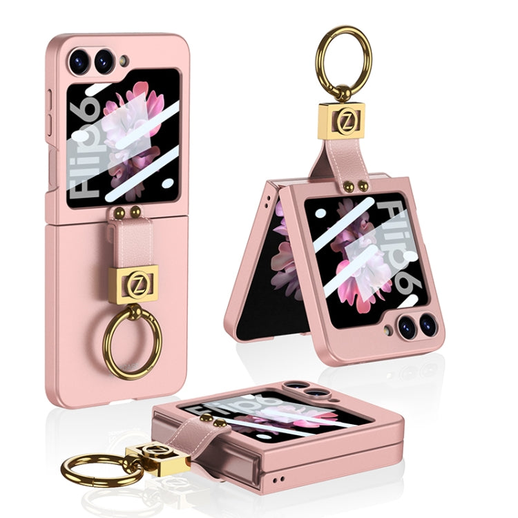 For Samsung Galaxy Z Flip6 / Flip7 FE GKK Integrated Ultra-thin Phone Case with Z Ring Holder(Pink) - free shipping - PMC Jewellery - Order now!