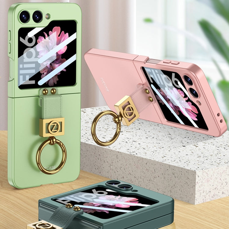 For Samsung Galaxy Z Flip6 / Flip7 FE GKK Integrated Ultra-thin Phone Case with Z Ring Holder(Pink) - free shipping - PMC Jewellery - Order now!