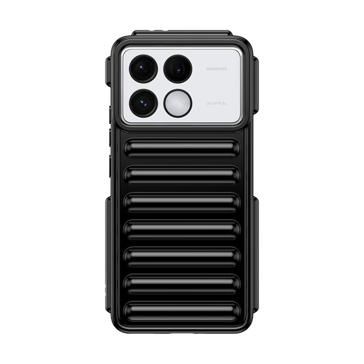 For Redmi K70 Capsule Series Candy Color TPU Phone Case(Black) - Xiaomi Cases by PMC Jewellery | Online Shopping South Africa | PMC Jewellery | Buy Now Pay Later Mobicred