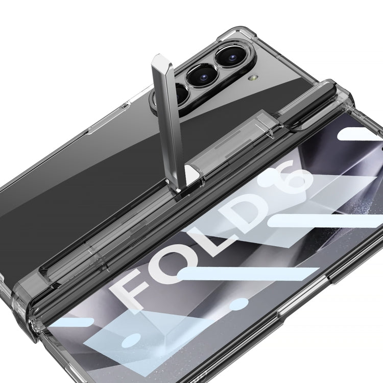 For Samsung Galaxy Z Fold6 GKK Integrated Airbag Hinge Full Coverage Phone Case with Holder / Pen Box, Not Included Pen(Black) - Galaxy Z Fold6 5G Cases by GKK | Online Shopping South Africa | PMC Jewellery | Buy Now Pay Later Mobicred