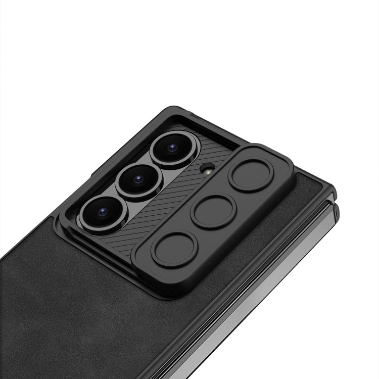 For Samsung Galaxy Z Fold6 GKK Integrated Ultra-thin Sliding Window Frosted Leather Phone Case(Grey) - free shipping - PMC Jewellery - Order now!