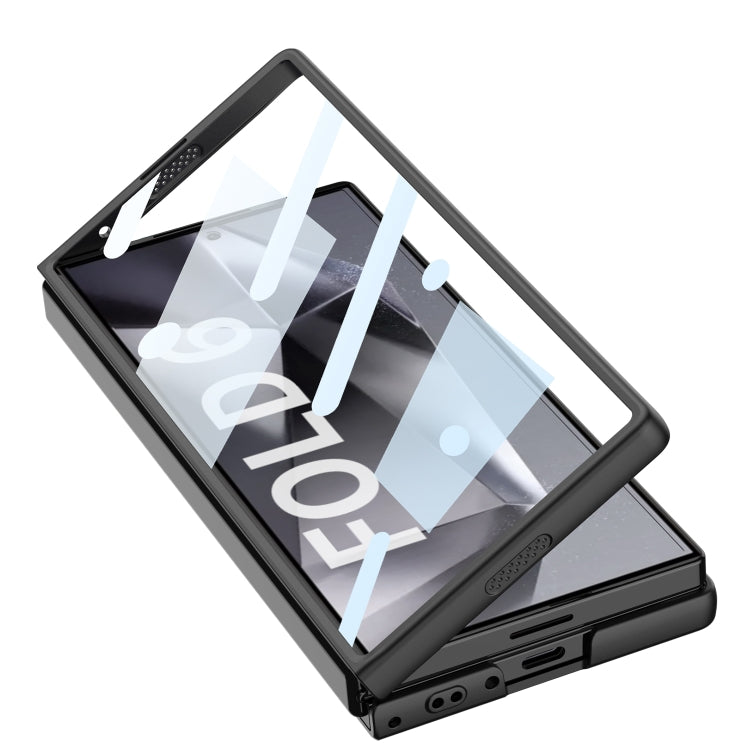 For Samsung Galaxy Z Fold6 GKK Integrated Ultra-thin Sliding Window Frosted Leather Phone Case(Grey) - Galaxy Z Fold6 5G Cases by GKK | Online Shopping South Africa | PMC Jewellery | Buy Now Pay Later Mobicred