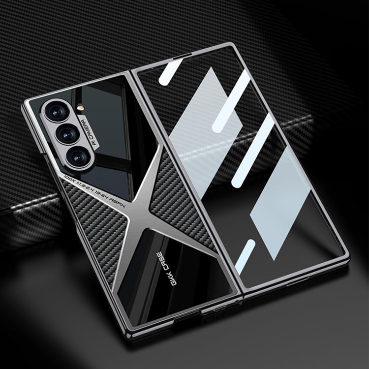 For Samsung Galaxy Z Fold6 GKK Integrated Leather Electroplating Supersonic Speed Shockproof Phone Case(Titanium Gray) - free shipping - PMC Jewellery - Order now!