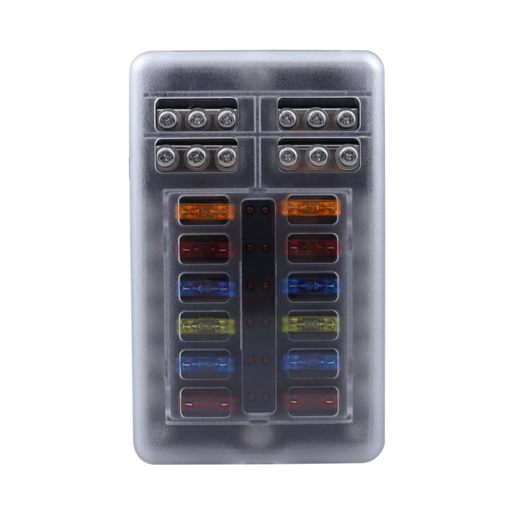 12 Way Fuse Block with 24pcs Fuses and 24pcs Terminals - Fuse by PMC Jewellery | Online Shopping South Africa | PMC Jewellery | Buy Now Pay Later Mobicred