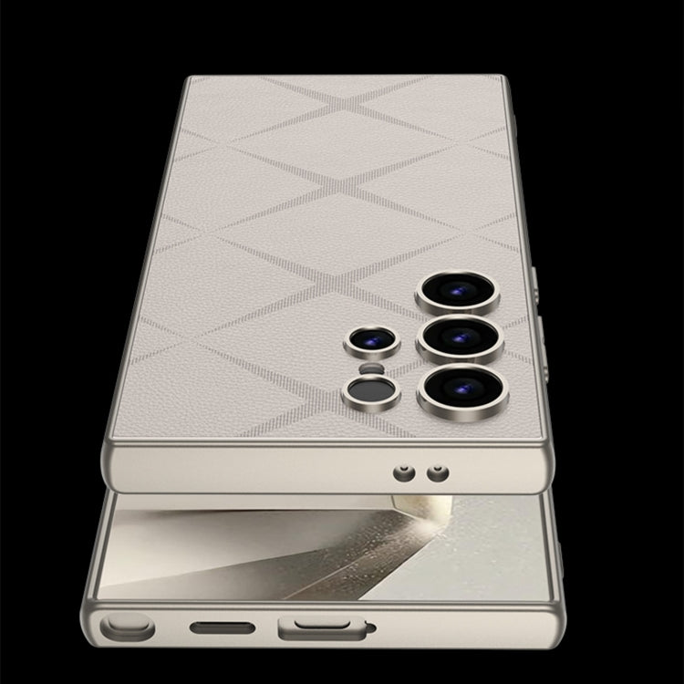 For Samsung Galaxy S23 Ultra 5G GKK Asterism Metal Paint Skin Feel Leather Full Coverage Phone Case, Not Included Pen(Grey) - free shipping - PMC Jewellery - Order now!