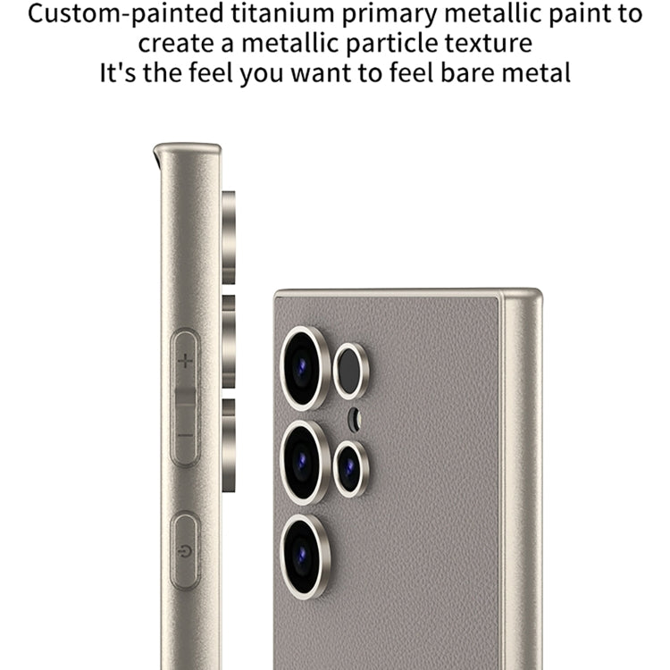 For Samsung Galaxy S23 Ultra 5G GKK Metal Paint Skin Feel Leather Full Coverage Phone Case(Black) - free shipping - PMC Jewellery - Order now!
