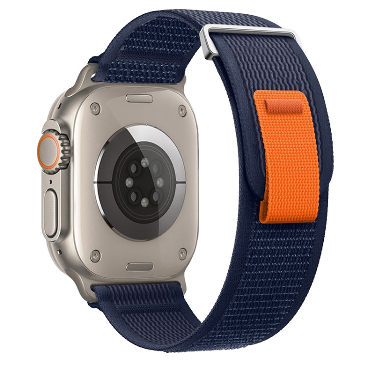 For Apple Watch Ultra 2 49mm Dual-Section Loop Nylon Watch Band(Dark Blue) - Watch Bands by PMC Jewellery | Online Shopping South Africa | PMC Jewellery | Buy Now Pay Later Mobicred