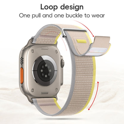 For Apple Watch Ultra 2 49mm Dual-Section Loop Nylon Watch Band(White Rainbow) - Watch Bands by PMC Jewellery | Online Shopping South Africa | PMC Jewellery | Buy Now Pay Later Mobicred