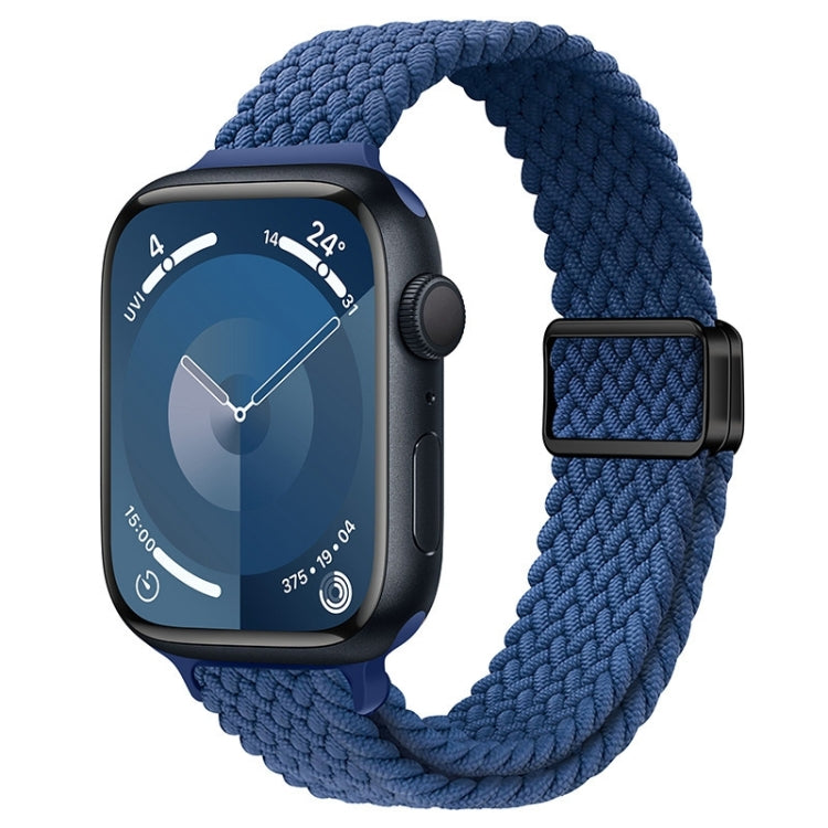 For Apple Watch Series 9 45mm Slim Magnetic Buckle Nylon Braided Watch Band(Atlantic Blue) - free shipping - PMc TechLife - Order now!