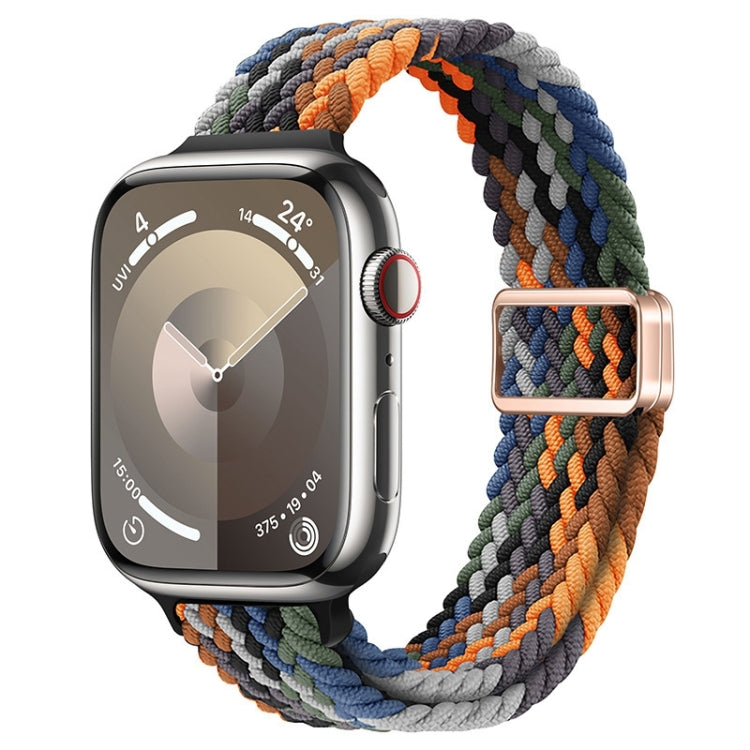 For Apple Watch Series 9 41mm Slim Magnetic Buckle Nylon Braided Watch Band(Camouflage Colorful) - free shipping - PMc TechLife - Order now!