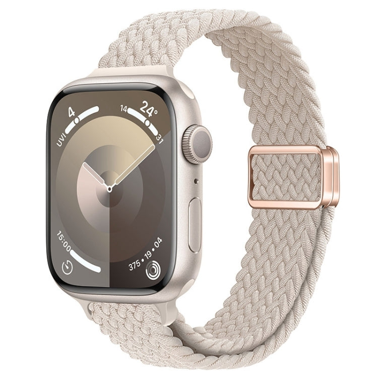 For Apple Watch Series 8 41mm Slim Magnetic Buckle Nylon Braided Watch Band(Starlight) - free shipping - PMc TechLife - Order now!