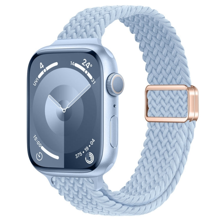For Apple Watch SE 2022 40mm Slim Magnetic Buckle Nylon Braided Watch Band(Light Blue) - free shipping - PMc TechLife - Order now!